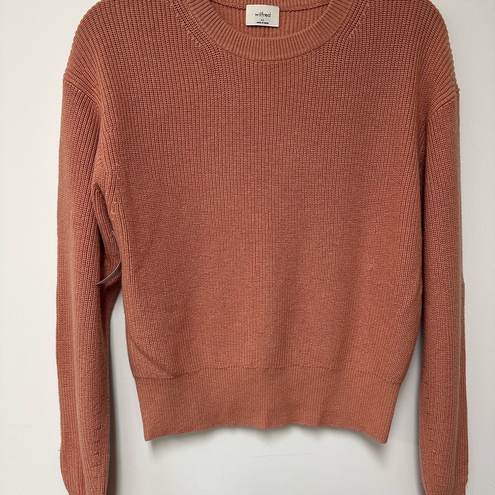 Wilfred Terracotta Crew Neck Sweater